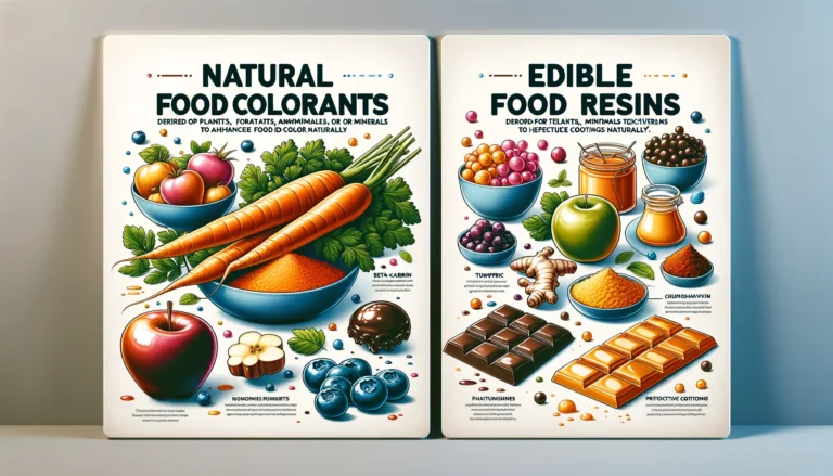 천연색소와 식용레진