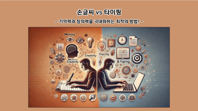 손글씨 vs 타이핑: 기억력과 창의력을 극대화하는 최적의 방법!