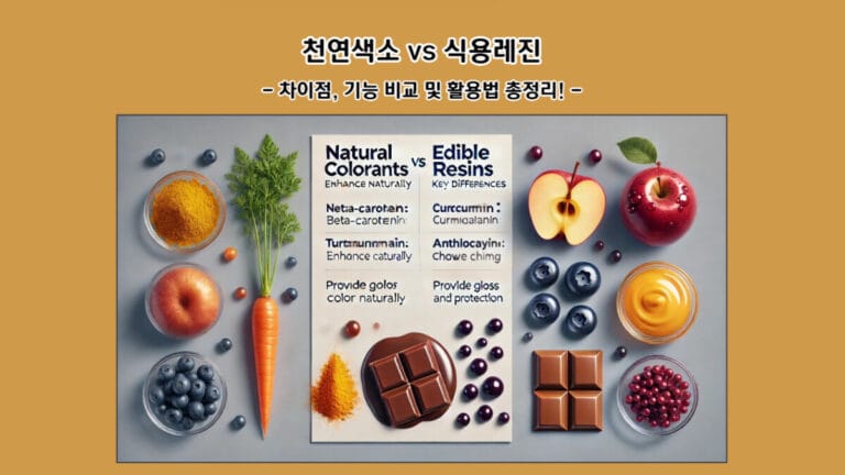 천연색소 vs 식용레진: 차이점, 기능 비교 및 활용법 총정리!