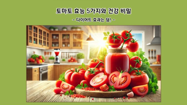 토마토 효능 5가지와 건강 비밀 (다이어트 효과는 덤!)