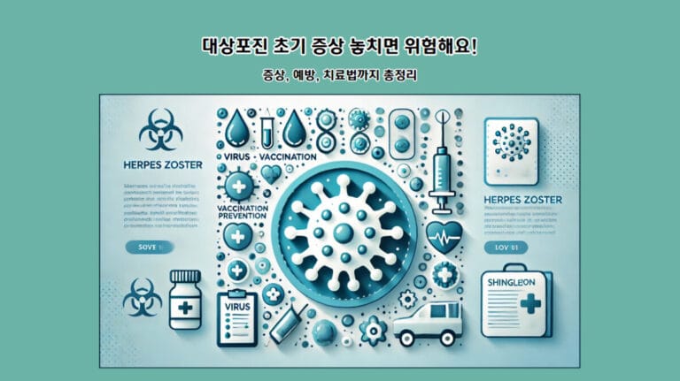 대상포진 초기 증상 놓치면 위험해요! 증상, 예방, 치료법까지 총정리