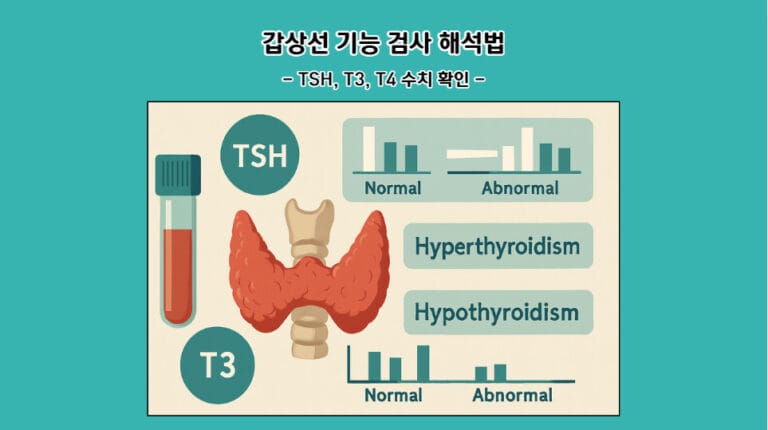 갑상선 기능 검사 해석법: TSH, T3, T4 수치 확인!