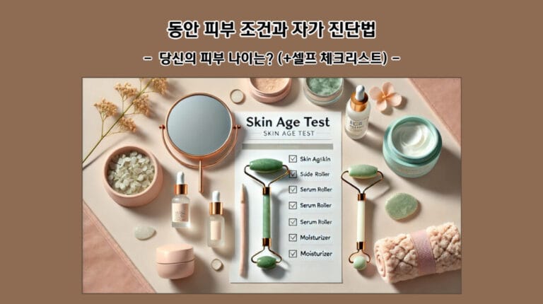 동안 피부 조건과 자가 진단법: 당신의 피부 나이는? (+셀프 체크리스트)