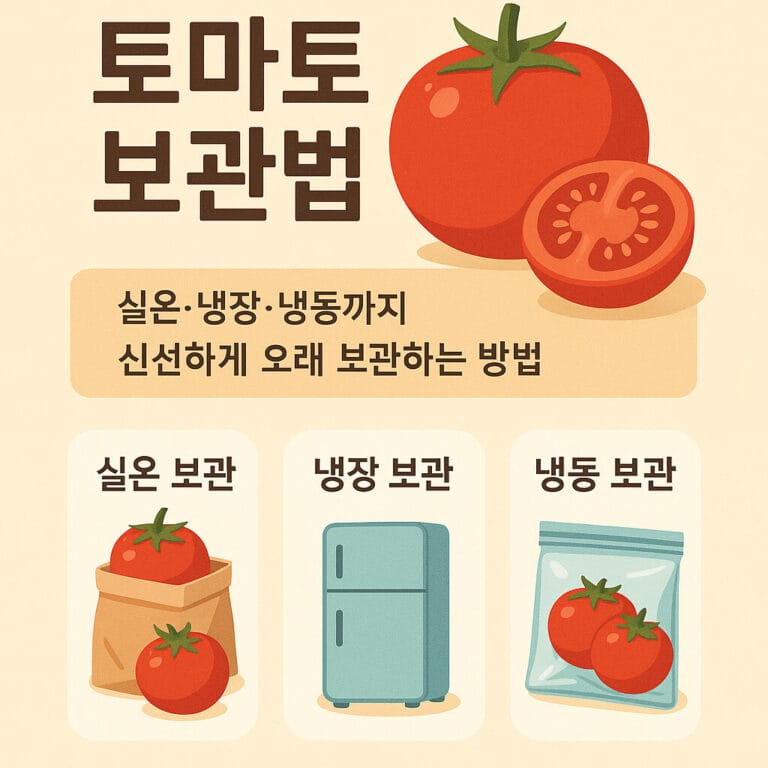 토마토 보관법 총정리: 실온, 냉장, 냉동까지 신선하게 오래 먹는 방법(+세척 방법)