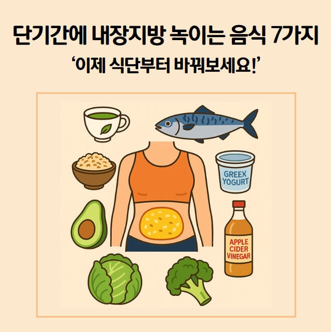 단기간에 내장지방 녹이는 음식 7가지