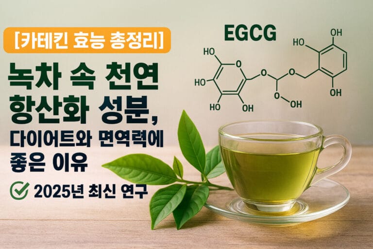 카테킨 효능 7가지, 녹차가 다이어트에 좋은 과학적 이유